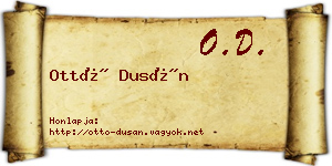 Ottó Dusán névjegykártya